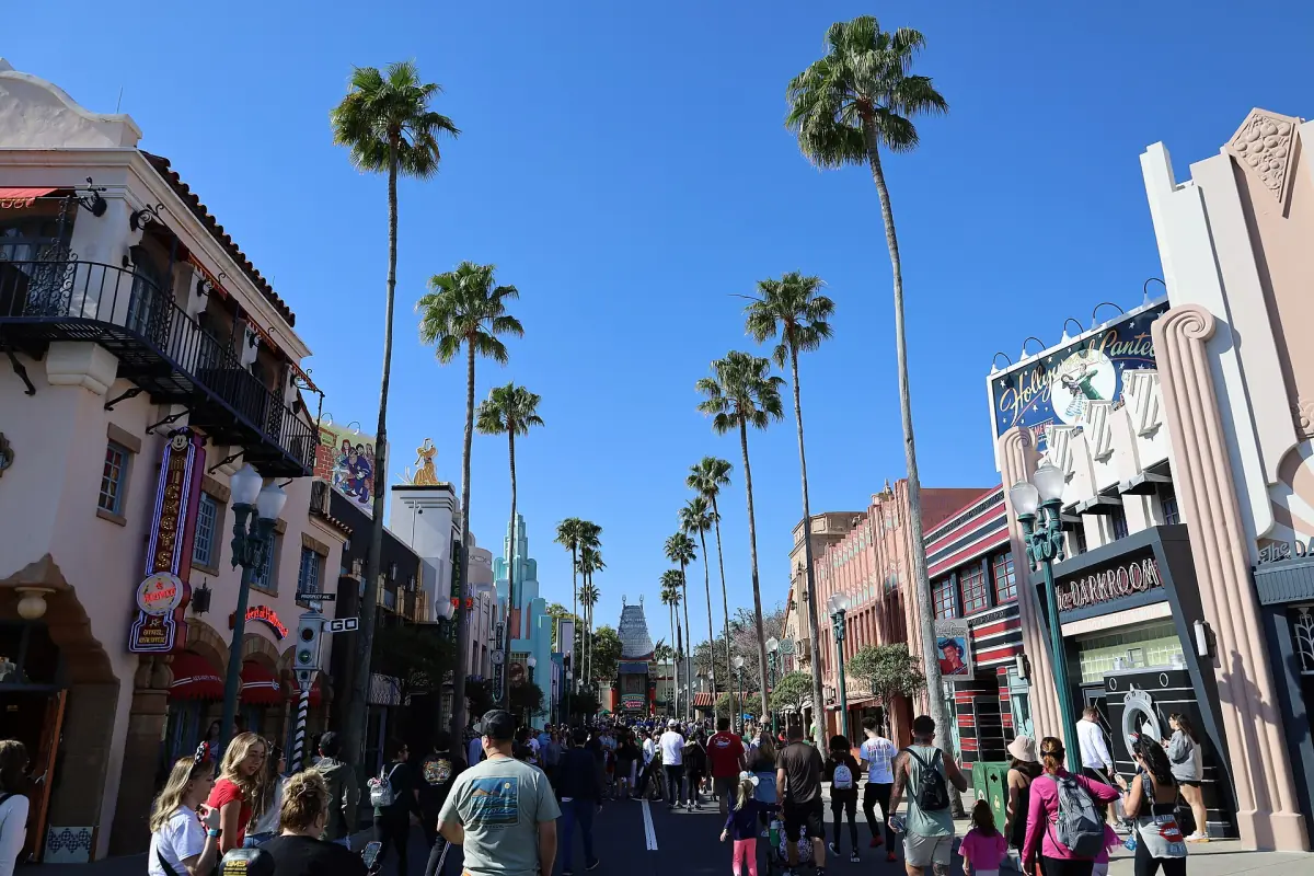 Palm trees along Hollywood Boulevard at Hollywood Studios
